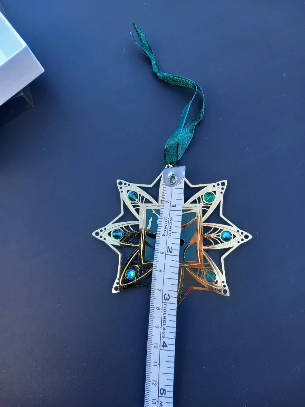 Gymnastics Ornament - Gold and Hunter Green